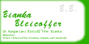 bianka bleicoffer business card